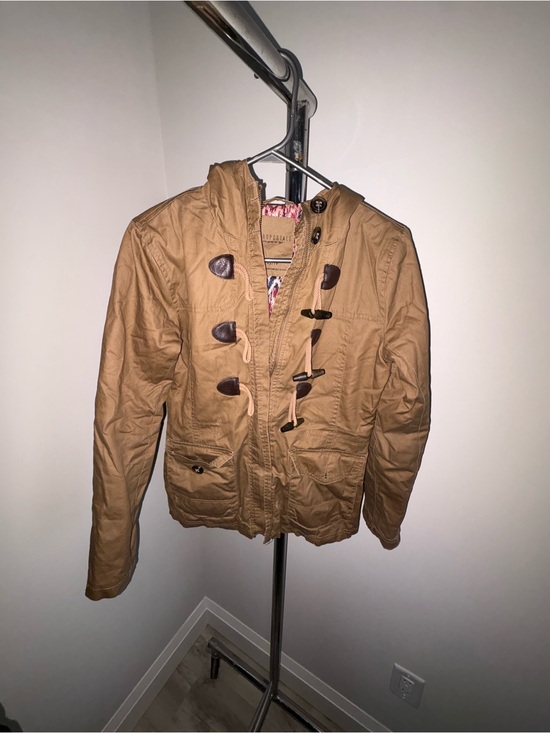 Aeropostale Jackets & Blazers - Aeropostale Tan Toggle Hooded Jacket